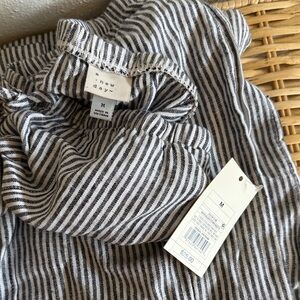 A New Day Black and White Striped linen pants. Comfortable oversized flowy look.